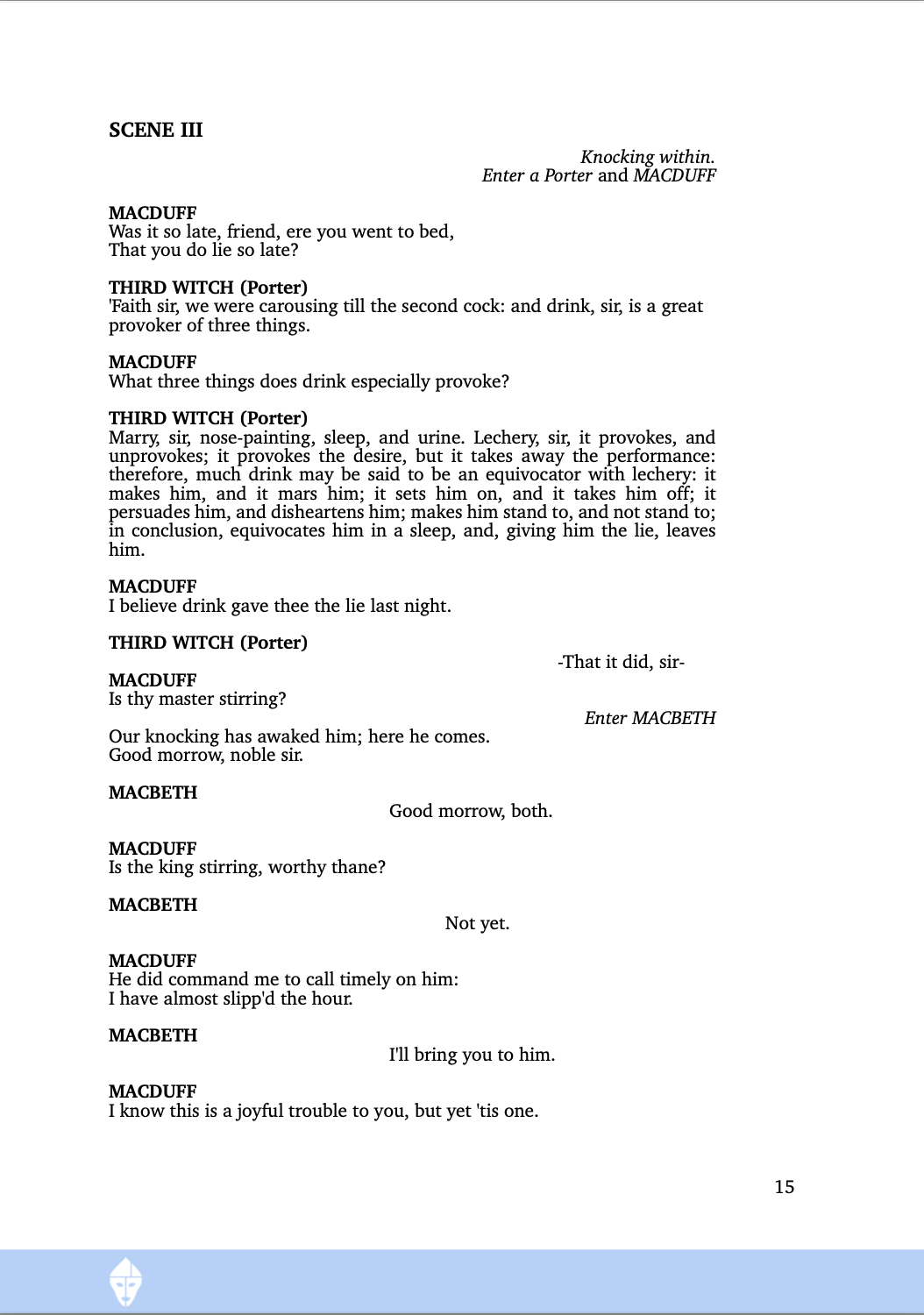Macbeth Troubadour Adaptation E-Play
