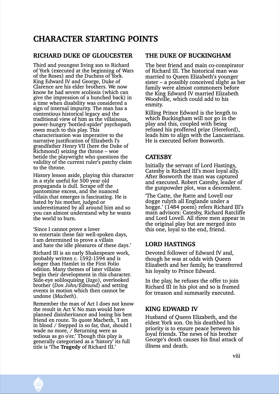 Richard III Troubadour Adaptation E-Play