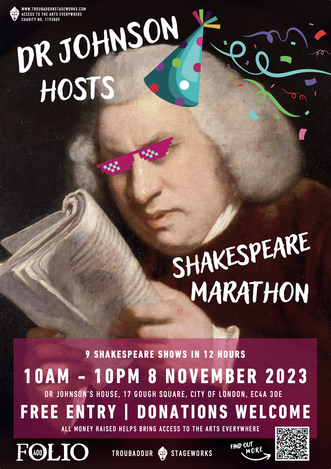 Shakespeare Folio Marathon E-Programme | 8 November 2023